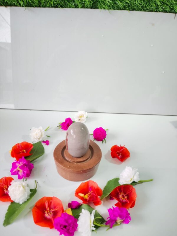 white tilak dhari narmadeshwar shivling for home - Image 3